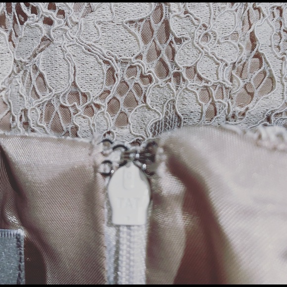 Gia Floral Donna Morgan Dress Ivory/Blush - Picture 7 of 8